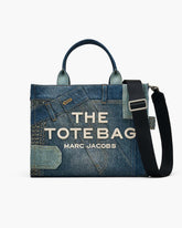 Marc Jacobs The Deconstructed Denim Medium Tote Bag Indigo Multi BAGS