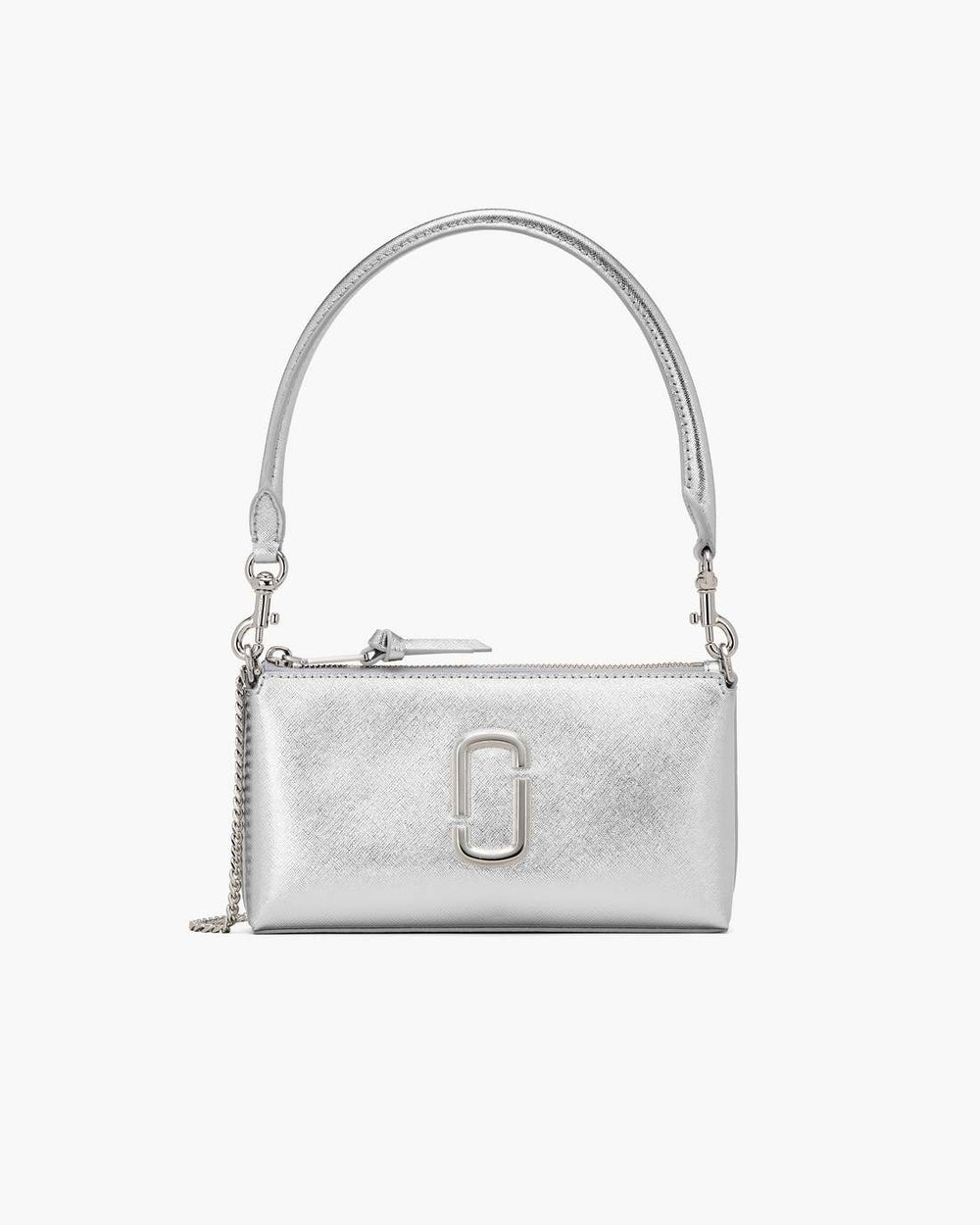Marc Jacobs The Metallic Snapshot Convertible Shoulder Bag Silver BAGS|WALLETS|NEW ARRIVALS