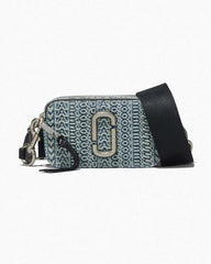 Marc Jacobs The Washed Monogram Denim Snapshot Sun Faded Denim BAGS