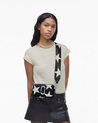 Marc Jacobs The Star Patchwork Leather Snapshot Black/White BAGS