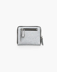 Marc Jacobs The Coated Glitter Everyday Slim Compact Wallet Silver WALLETS|NEW ARRIVALS