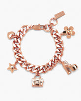 Marc Jacobs The Mini Icon Charm Bracelet Antique Rose Gold JEWELRY