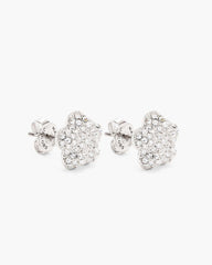 Marc Jacobs The Daisy Pave Stud Earrings Silver/Crystal JEWELRY|NEW ARRIVALS