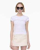 Marc Jacobs Charm Logo Shrunken Tee White READY TO WEAR|NEW ARRIVALS