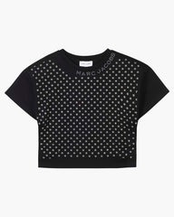 Marc Jacobs The Crystal Daisy Cropped Shirt Black READY TO WEAR