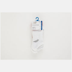 White Performance Cushion No Show Socks 3 Pack / New Balance Women|Men