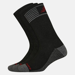 Black Performance Cushion Crew Socks 3 Pack / New Balance Women|Men