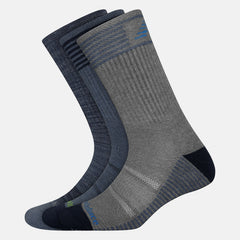 Grey/Blue Performance Cushion Crew Socks 3 Pack / New Balance Women|Men