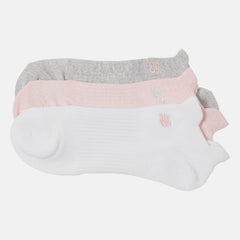 Pink Flat Knit Lowcut Tab Socks 3 Pack / New Balance Women|Men