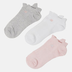 Pink Flat Knit Lowcut Tab Socks 3 Pack / New Balance Women|Men