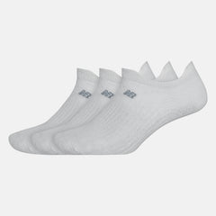 White Flat Knit Lowcut Tab Socks 3 Pack / New Balance Women|Men