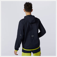 Sulpher Yellow Printed Impact Run Light Pack Jacket / New Balance Men