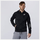 Black Tenacity Fleece Full Zip Hoodie / New Balance Men