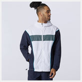 White NB Athletics Windbreaker / New Balance Men
