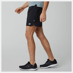Black Impact Run 5 Inch Short / New Balance Men