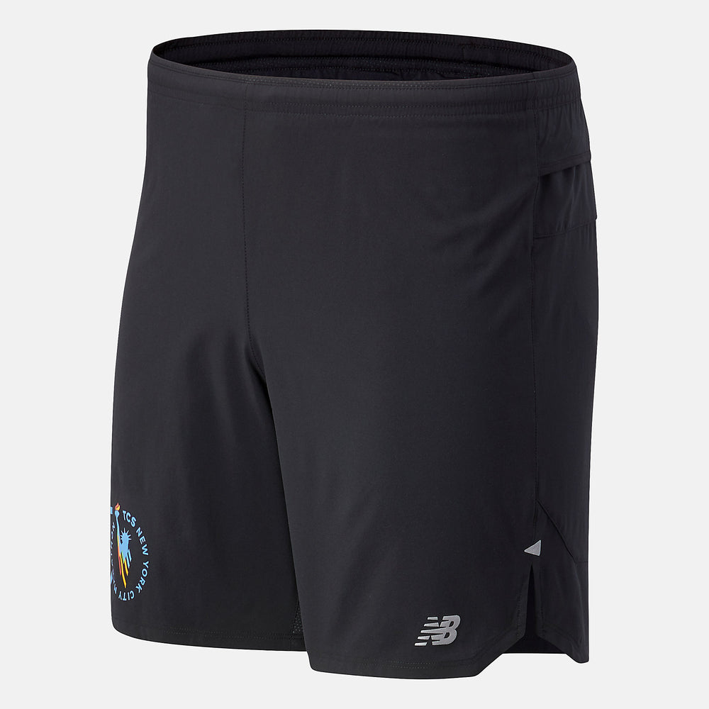 Black NYC Marathon Impact Run 7 inch Short / New Balance Men