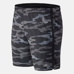 Black/Grey Printed Accelerate 7 In Short / New Balance Men