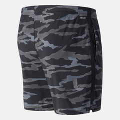Black/Grey Printed Accelerate 7 In Short / New Balance Men