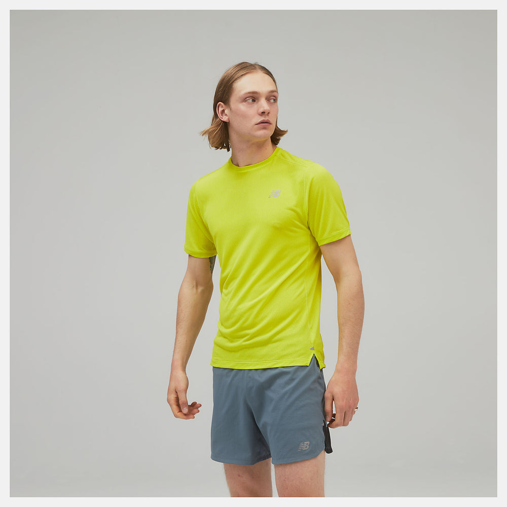 Sulpher Yellow Impact Run Short Sleeve / New Balance Men