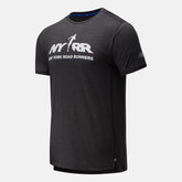 Black Heather RFL Printed Impact Run Short Sleeve / New Balance Men