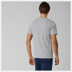 Athletic Grey Essentials Stacked Logo Tee / New Balance Men