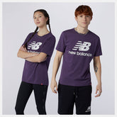Prism Purple Essentials Stacked Logo Tee / New Balance Men