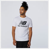 White Essentials Stacked Logo Tee / New Balance Men