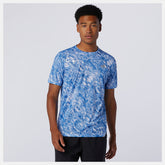 Faded Cobalt NYC Marathon Printed Impact Run Short Sleeve / New Balance Men