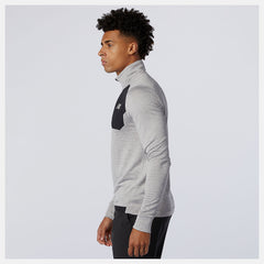 Athletic Grey NB Heat Grid Half Zip / New Balance Men