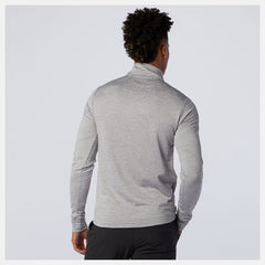 Athletic Grey NB Heat Grid Half Zip / New Balance Men