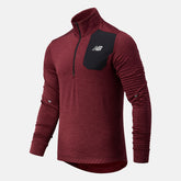 Light Burgundy NB Heat Grid Half Zip / New Balance Men