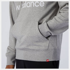 Athletic Grey NB Essentials Stacked Logo Po Hoodie / New Balance Men