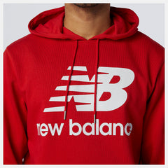 Team Red Inline NB Essentials Stacked Logo Po Hoodie / New Balance Men