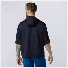 Eclipse Heather Tenacity Lightweight Knit Short Sleeve Hoodie / New Balance Men