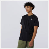 Black Heathertech Tee / New Balance Men