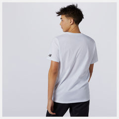 White Graphic Heathertech Tee / New Balance Men