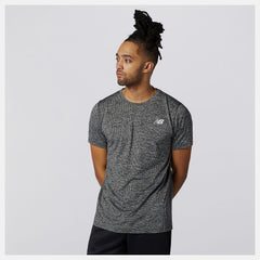 Black Heather Tenacity Tee / New Balance Men