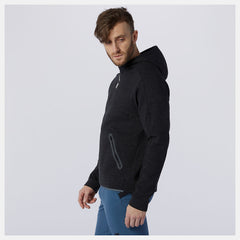 Black Heather Fortitech Fleece Pullover / New Balance Men