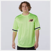 Bleached Lime Glo NB Athletics Psy Varsity Mesh Tee / New Balance Men