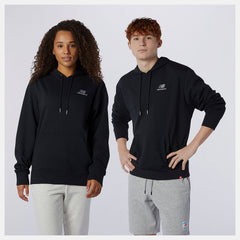Black NB Essentials Embroidered Hoodie / New Balance Women|Men