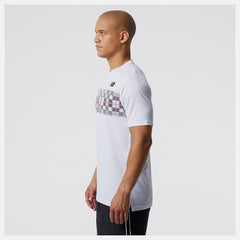 White/Black Printed Tournament Crew / New Balance Men