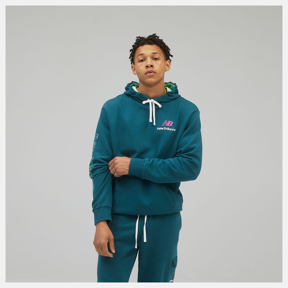 Mountain Teal NB Athletics Clash Hoodie / New Balance Men