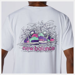 White NB Athletics Clash Graphic Tee / New Balance Men