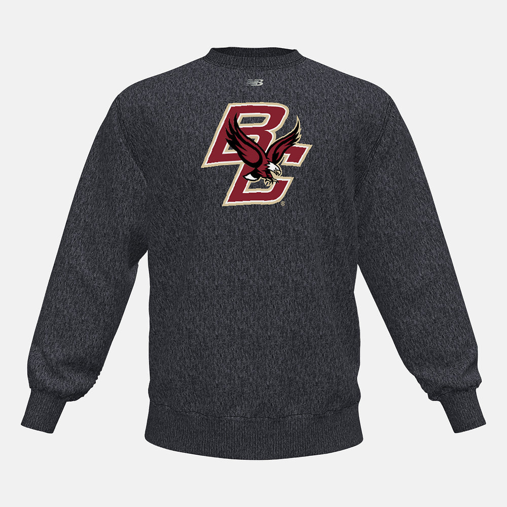 Black Heather NB Crew Fleece(Boston College) / New Balance Men