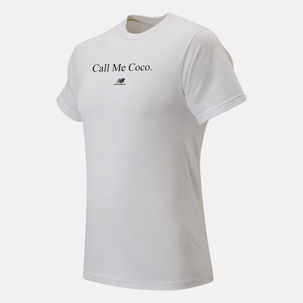 White/Black Call Me Coco Tee / New Balance Men