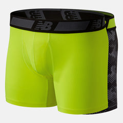 Hi Lite/Black Print NB Dry 6 Inch Boxer Brief 2 Pack / New Balance Men