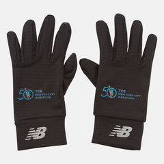 Black Marathon Heavyweight Grid Fleece Gloves / New Balance Women|Men