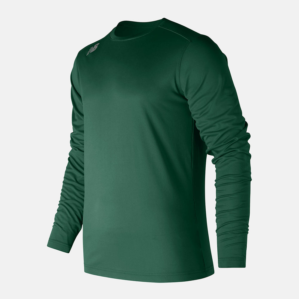 Team Dark Green LS Tech Baseball Tee / New Balance Men