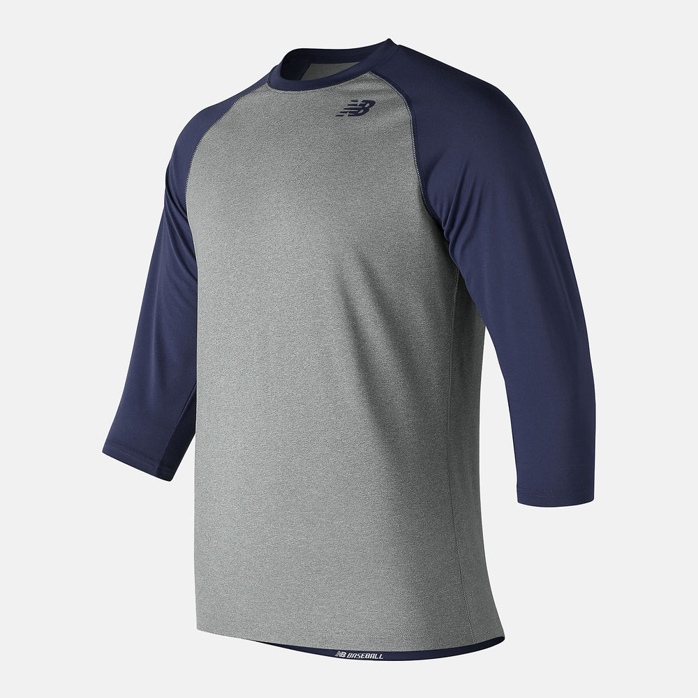 Team Navy 3/4 Baseball Raglan Top / New Balance Men
