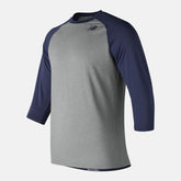 Team Navy 3/4 Baseball Raglan Top / New Balance Men